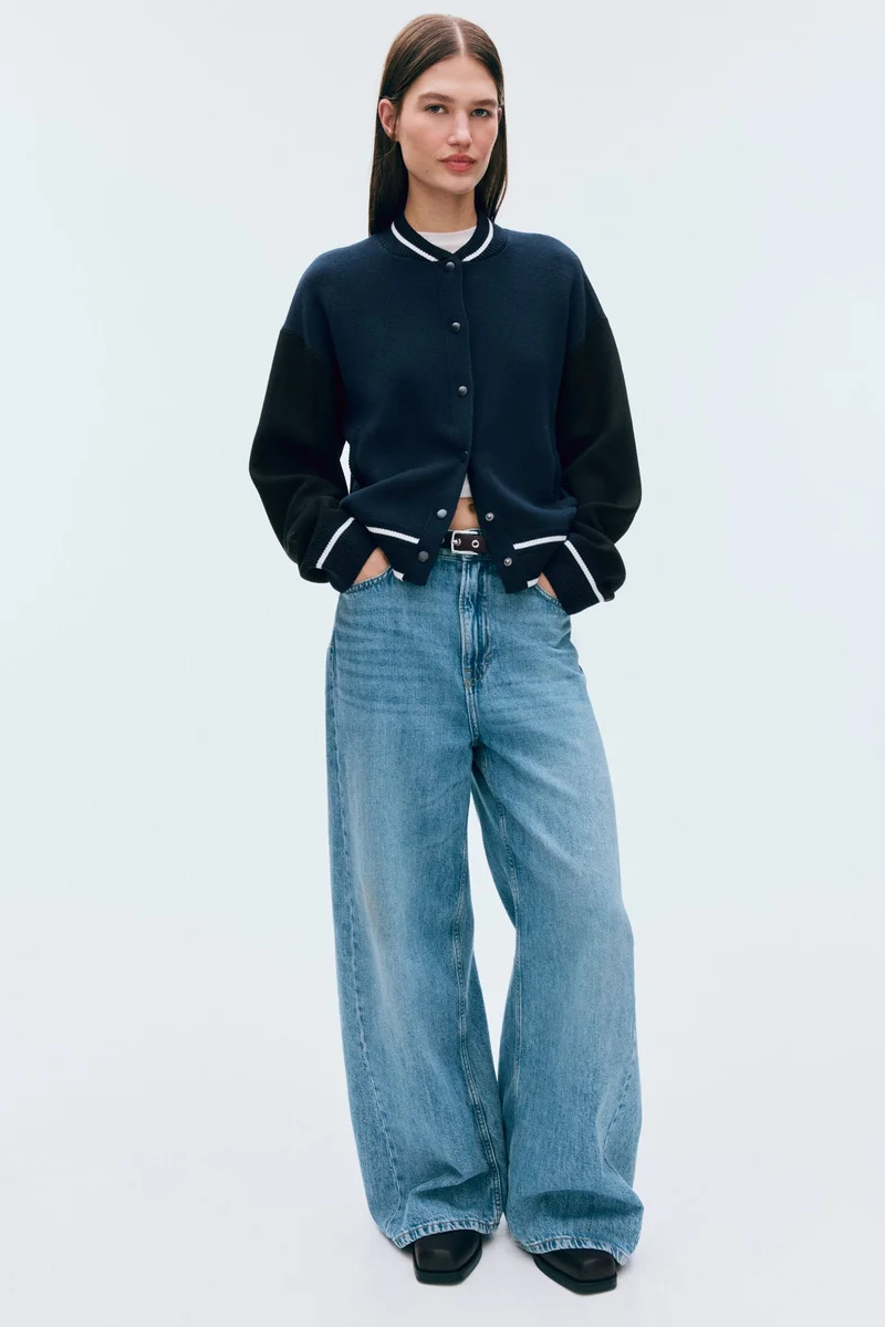 اتش اند ام جاكيت بيسبول محبوك