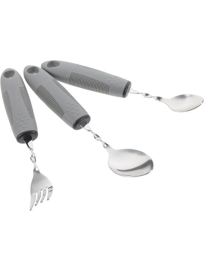 Utensils Skid Resistant Tableware Elderly Cutlery Portable Caregiver Aid 20.5X1.7X2CM - Image 1
