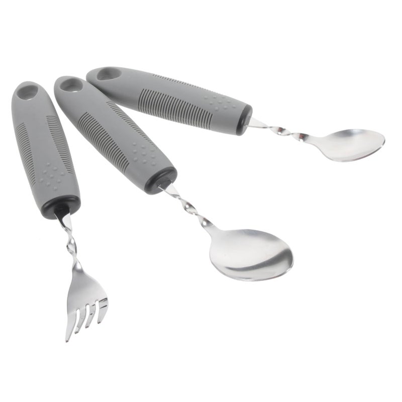 Utensils Skid Resistant Tableware Elderly Cutlery Portable Caregiver Aid 20.5X1.7X2CM - Image 2
