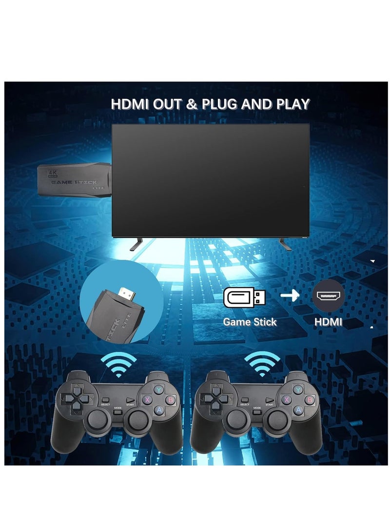 ELTRAZONE wireless retro game console, plug and play video games 4k hdmi output for tv, classic game stick built in 10000+ games with 9 emulators and 2 wireless controller 2.4g gift for kids & adults - Image 3