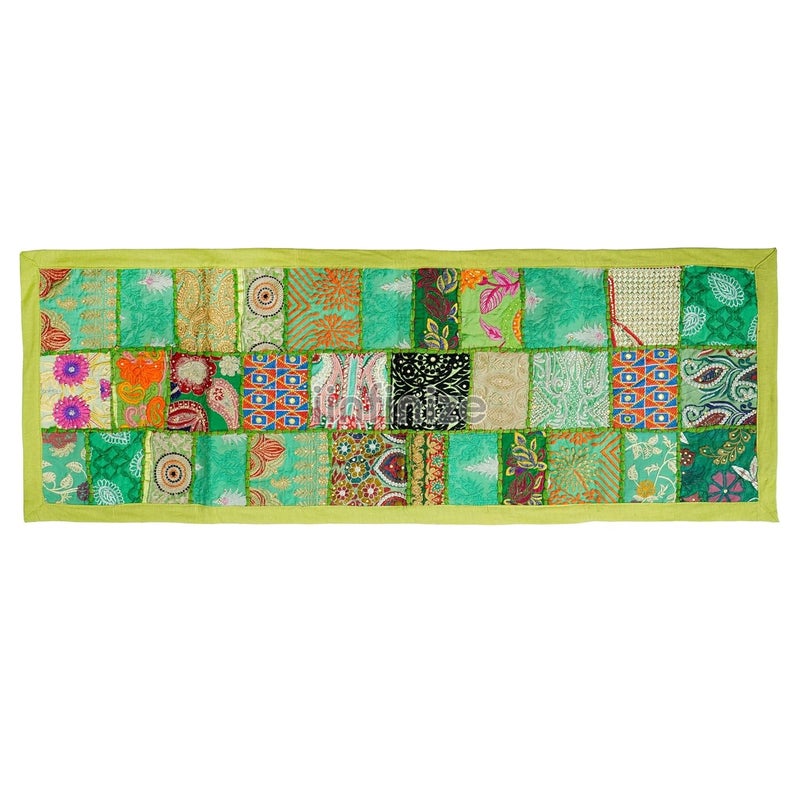 iinfinize Kambadiya Table Runner Dining Table Bowl Runner Patchwork Table Cloth Traditional Plate Runner Indian Embroidered Table Cloth 16x48 Inch Vintage Table Runner Wedding Event Table Runner - Image 3