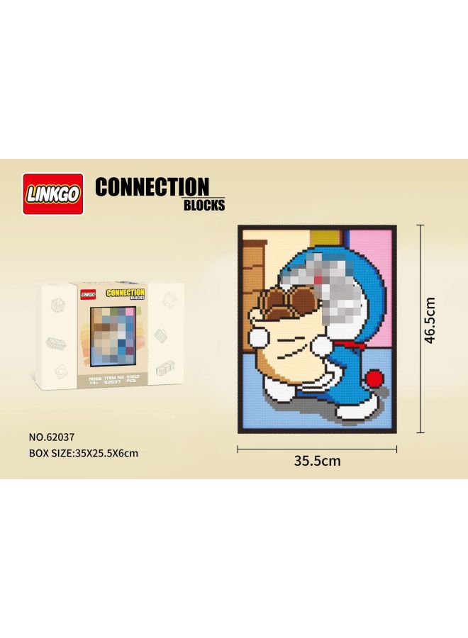 Strawberry Pirate Huoying Conan Mural Compatible Lego Blocks Bear Educational Toys Micro Particle Puzzle - Image 1
