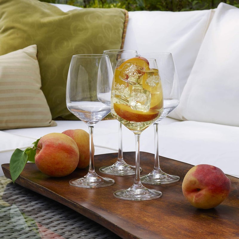 Mikasa Melody White Wine Glass Set of 4 15Ounce Clear - Image 3