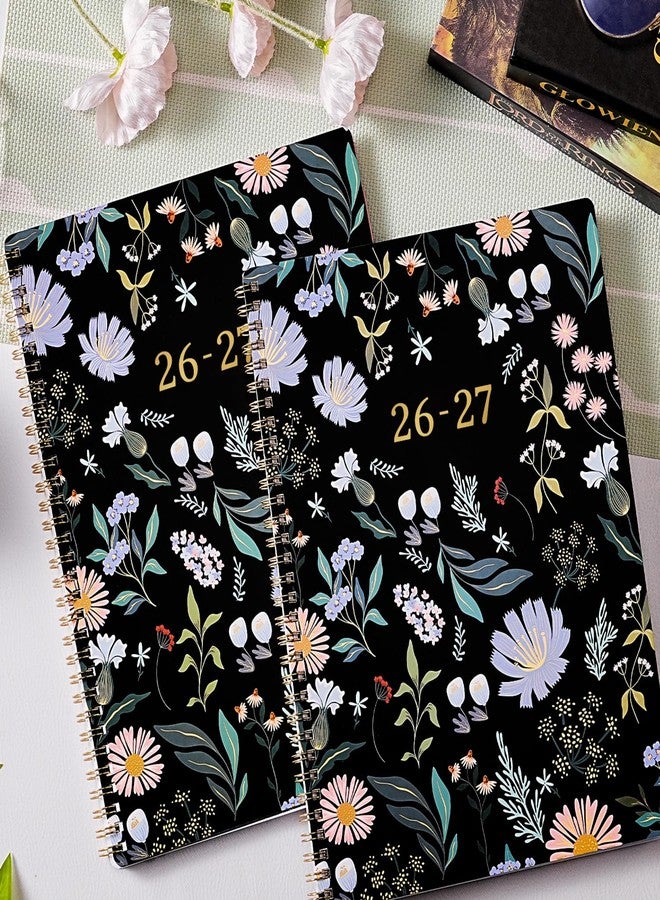 Vondafe Planner 2026-2027 - 2026-2027 Planner Weekly and Monthly 9" x 11", JULY 2026 - JUNE 2027, Academic Planner 2026-2027, Monthly Calendar Planner with Colorful Tabs, Spiral Binding, Pocket - Black - Image 2