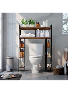 Over The Toilet Storage Bathroom Shelf Bathroom Organizer Over Toilet Shelves for Bathroom Storage Above Toilet Storage Stand Bathroom Toilet Rack Behind Toilet Shelf for Restroom Small Space Saver