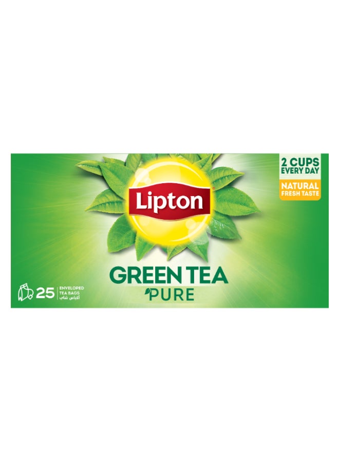 Lipton Pure Green Tea 25 Teabags (37.5g) - Image 1