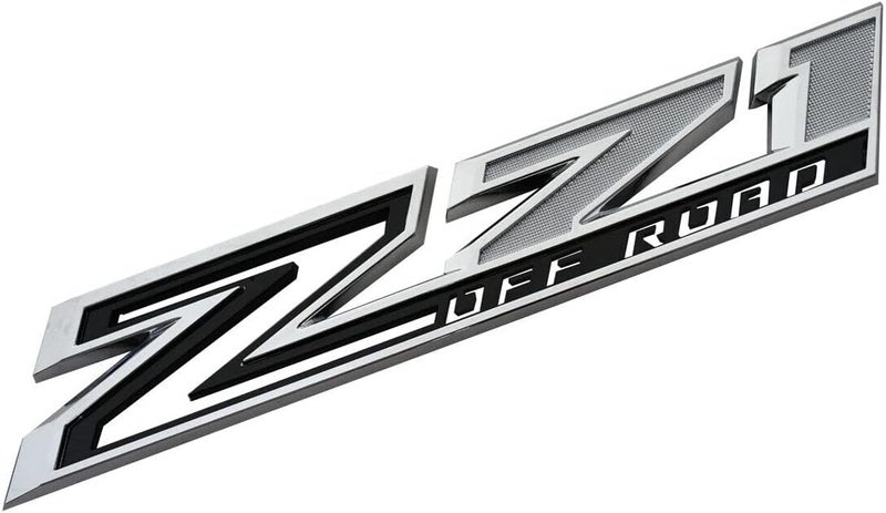 Yoaoo 2-Pack OEM Z71 Off Road Emblems Side Decals Badges for Silverado (Chrome Black) - Image 3