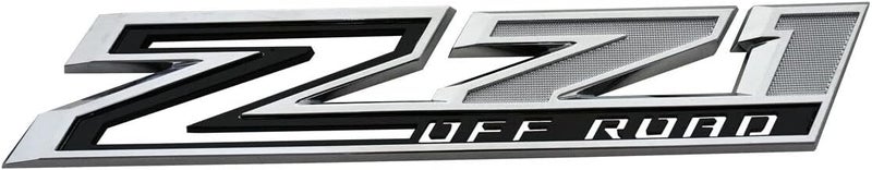 Yoaoo 2-Pack OEM Z71 Off Road Emblems Side Decals Badges for Silverado (Chrome Black) - Image 2