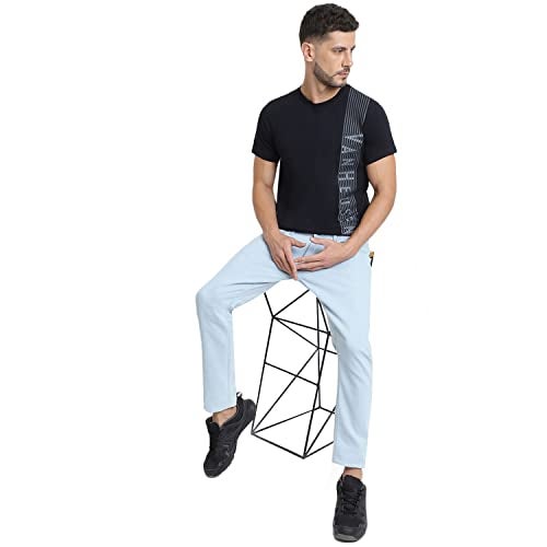 Van Heusen Athleisure Men T-Shirt - Cotton Rich - Ultra Soft, Crew Neck, Short Sleeve_60044_Black_M - Image 4