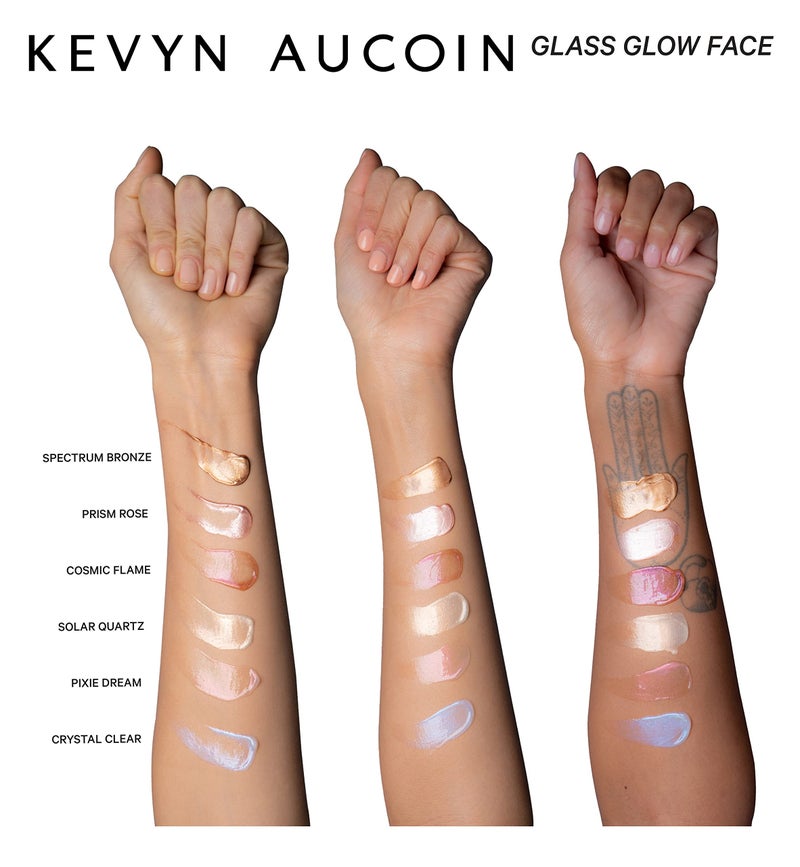 Kevyn Aucoin Glass Glow Face, Prism Rose: Multi-purpose universal dewy highlighter for face and body. Creates glowing youthful-looking hydrated skin with a glassy complexion. Makeup artist go to. - Image 3
