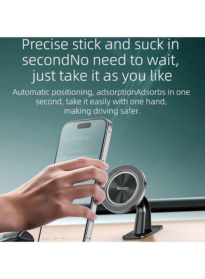 "C201 Magnetic Phone Holder – 20 Magnets, Anti-Slip Grip, Charging Port Access, Universal Fit (Black)" - Image 2