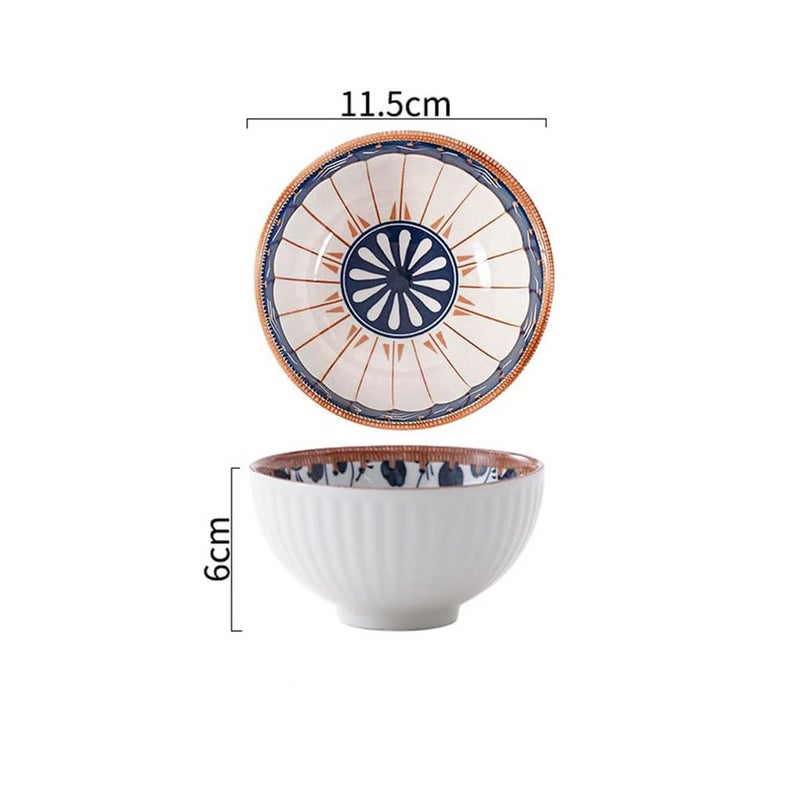 P-PLUS INTERNATIONAL Porcelain Bowl, Ceramic Bowls, Japanese Style, Porcelain Rice/Cereal Bowls for Kitchen, Cereal Bowl Set, Soup Bowls, Japanese Style Bowl Gift Set (Set of 4, Random Pattern) - Image 2