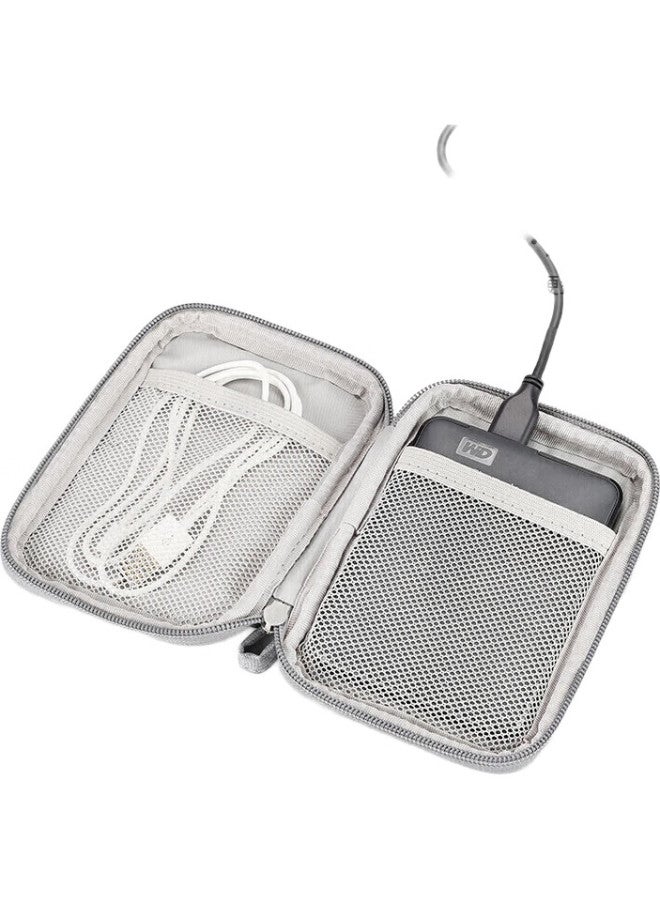BUBM Bubm Portable Hard Drive Case, 2.5-Inch Storage Bag, Shockproof Hard Drive Protective Cover, Gray Single Layer Qsd-Myb - Image 2