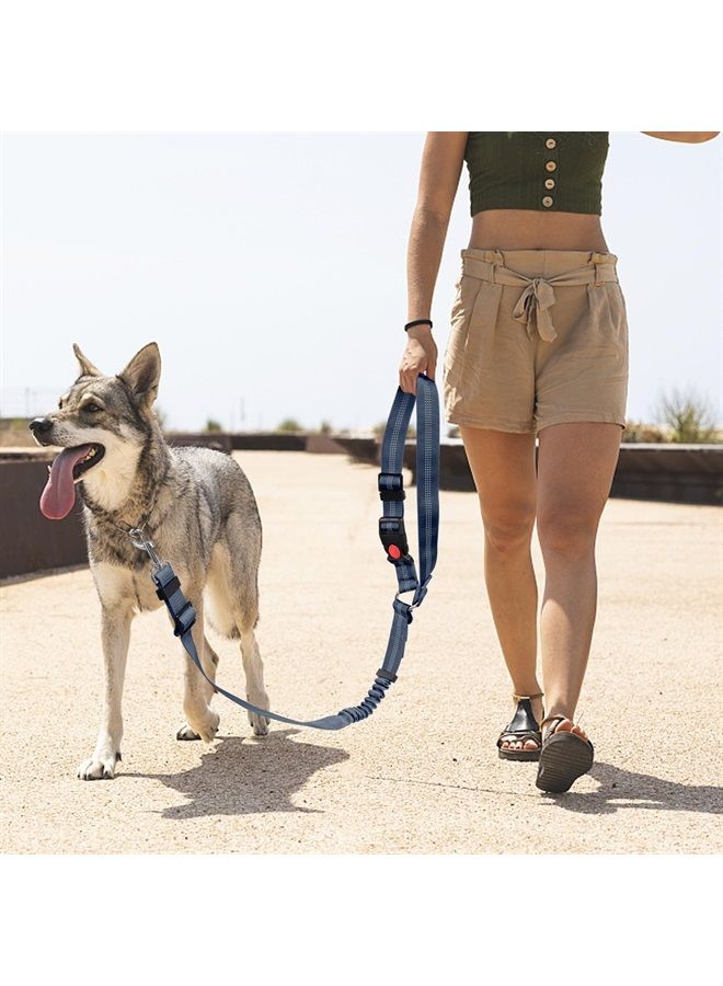 YAODHAOD YAOHDAO Dog Seat Belt Harness for Car, Restraint Adjustable with Elastic Bungee Buffer Headrest for Vehicle, 360 Degree Swivel Nylon Pet Safety Seat Belts Heavy Duty Car Harness for Dogs (Blue) - Image 4