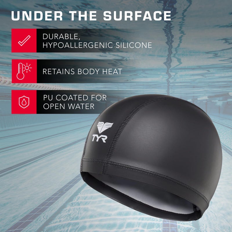 TYR Cold Water Swim Cap - Image 3