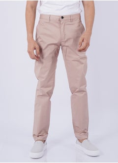 Men’s Cotton Stretch Comfort Belt Kook Pant in Bark Rose