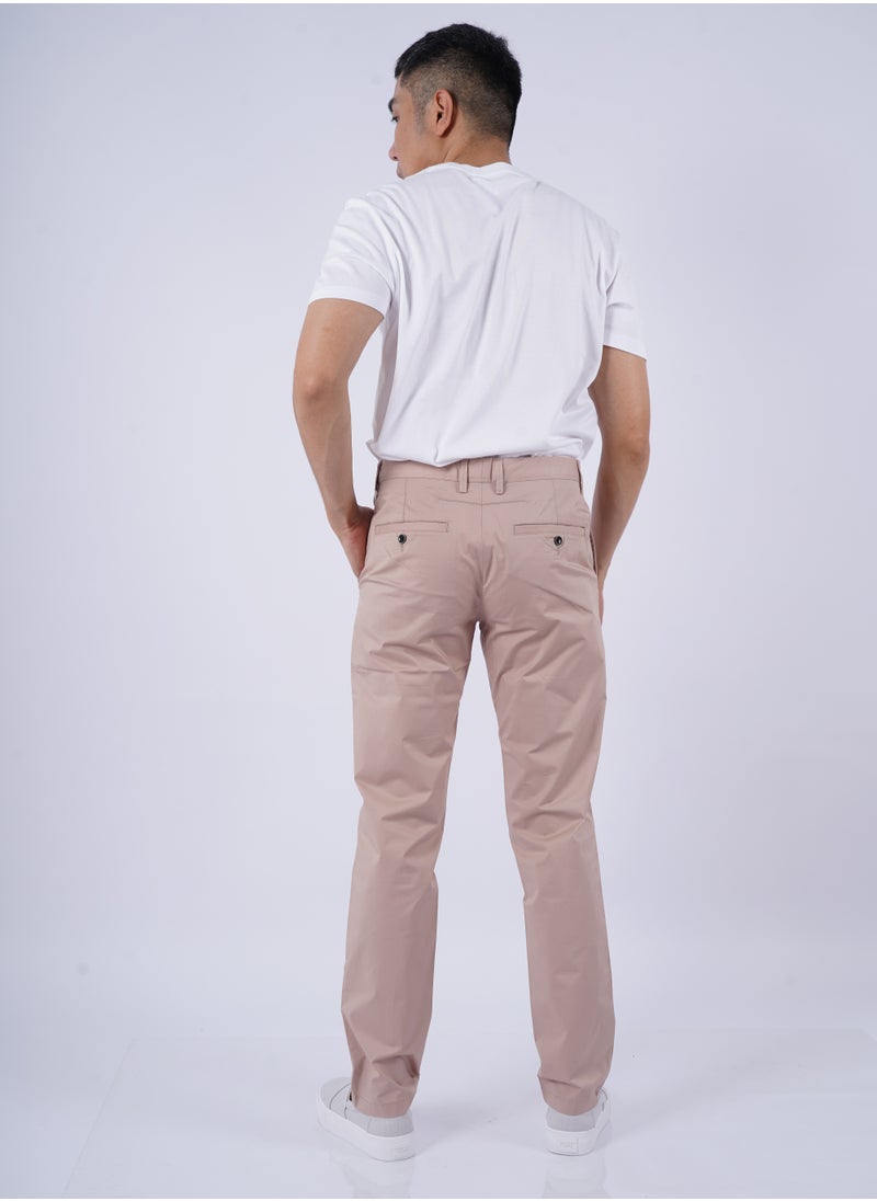 JACK & JONES - Men’s Cotton Stretch Comfort Belt Kook Pant in Bark Rose - Image 1
