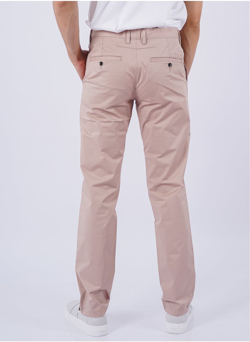 JACK & JONES - Men’s Cotton Stretch Comfort Belt Kook Pant in Bark Rose - Image 1