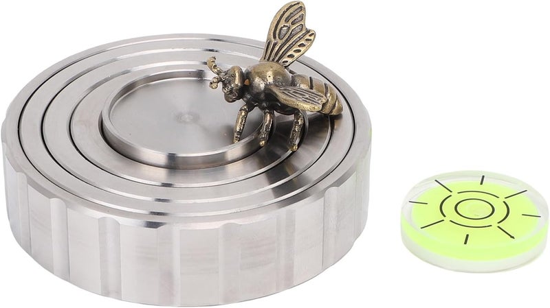 LiebeWH Turntable Weight Stabilizer with Adjustable Rings and Bubble Level for Anti Slip Speed Control and Enhanced Record Player Performance - Image 1