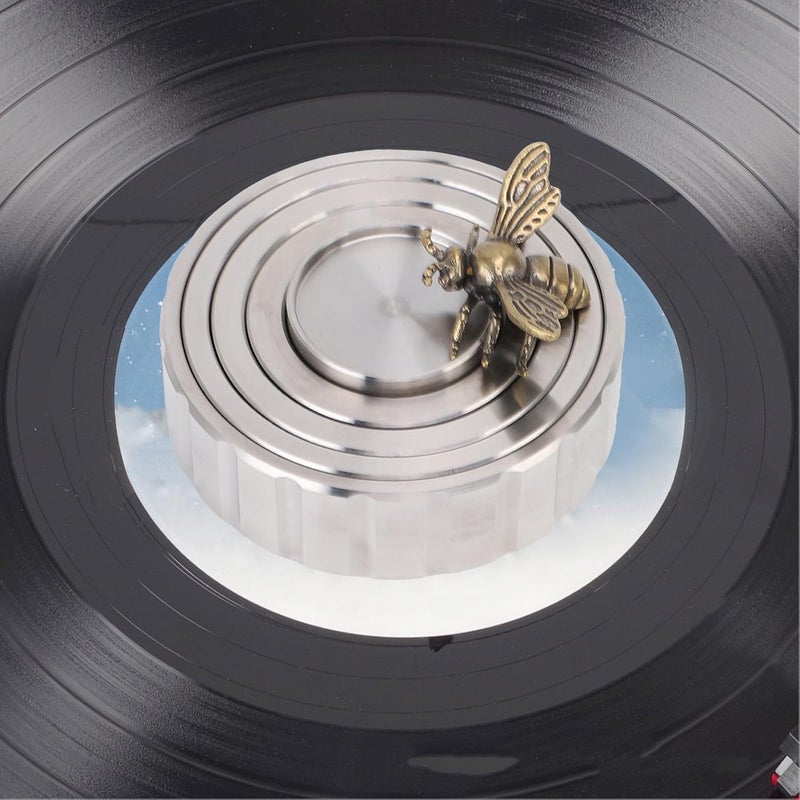 LiebeWH Turntable Weight Stabilizer with Adjustable Rings and Bubble Level for Anti Slip Speed Control and Enhanced Record Player Performance - Image 4