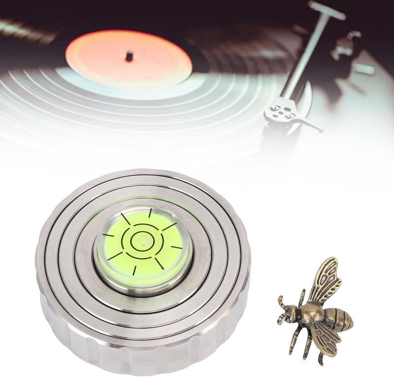 LiebeWH Turntable Weight Stabilizer with Adjustable Rings and Bubble Level for Anti Slip Speed Control and Enhanced Record Player Performance - Image 5