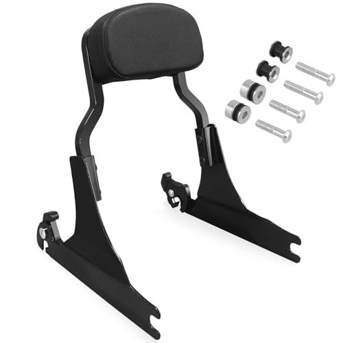 Harvards Chrome Chop Detachable Sissybar Backrest Fits for Harley FATBOY FLSTF 00-06 FLSTN 05-17 Deluxe/SPRINGER FLSTF,Heritage 2006,Black - Image 1