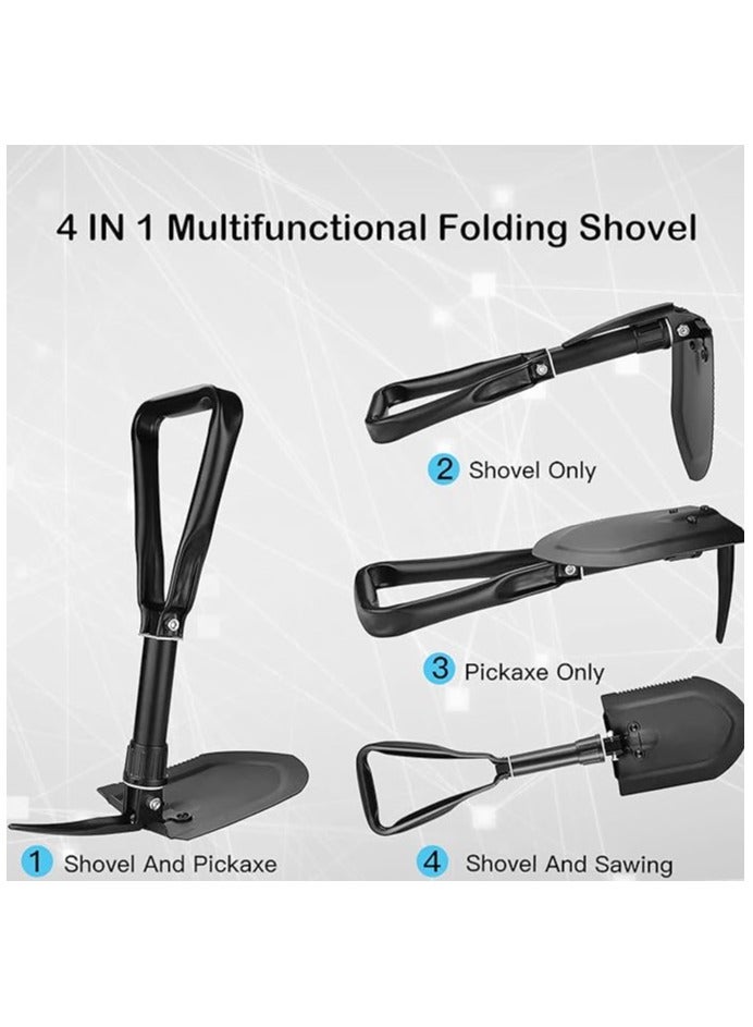 Shovel 23 IN,Camping Shovel,50# High-Carbon Steel Entrenching Tool, Military Folding Survival Shovel, Portable Shovel For Garden, Hunting, Hiking, Fishing, Car Emergency, Gifts For Men - Image 3