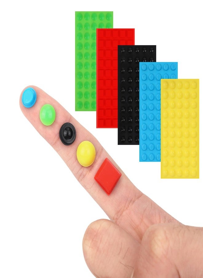 Fukaisu 250pcs Bump Dots for Visually Impaired, Assorted Colors Sizes & Shapes Raised Tactile Dots Braille Stickers Low Vision Aids for Blind Elderly (Yellow, Green, Red, Blue, Black) - Image 4