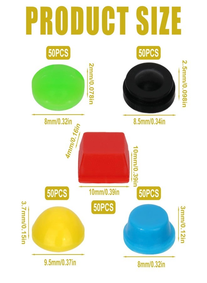 Fukaisu 250pcs Bump Dots for Visually Impaired, Assorted Colors Sizes & Shapes Raised Tactile Dots Braille Stickers Low Vision Aids for Blind Elderly (Yellow, Green, Red, Blue, Black) - Image 2