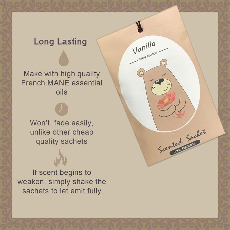 ليفلاي Liffly 14 عبوة من أكياس الفانيليا المعطرة للأدراج والخزائن - Image 2