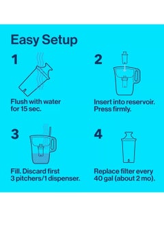 BRITA Large 10 up Water Filter Pitcher with Smart Light Filter Reminder and 2 Standard Filters BPA Free  - Image 3