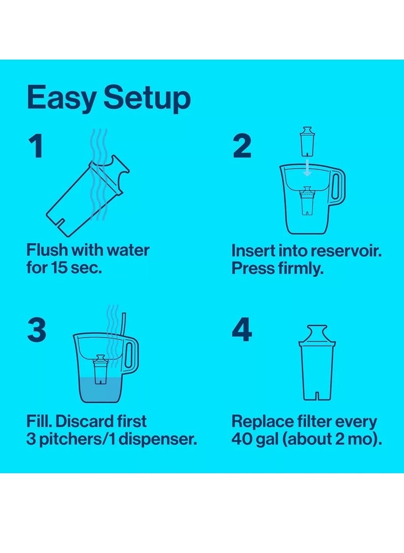 BRITA - Large 10 up Water Filter Pitcher with Smart Light Filter Reminder and 2 Standard Filters BPA Free - Image 1
