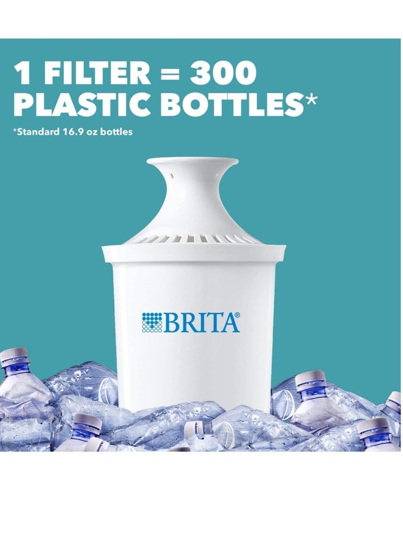 BRITA - Large 10 up Water Filter Pitcher with Smart Light Filter Reminder and 2 Standard Filters BPA Free - Image 1