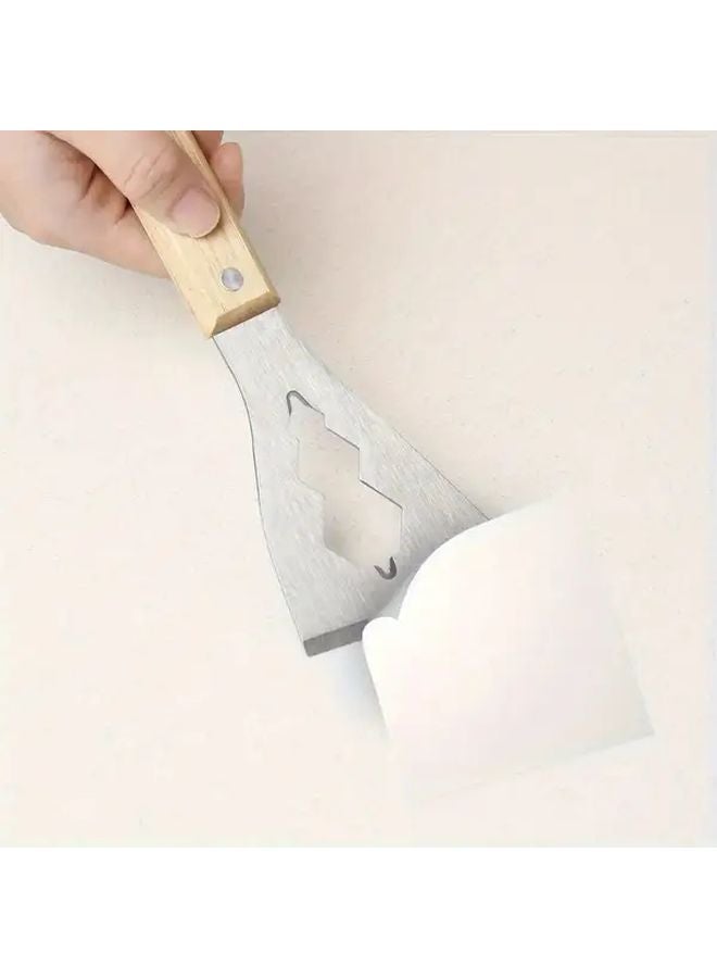 1pc Heavy Duty Stainless Steel Paint Scraper Serrated Blade Multi Surface Remover - Image 5