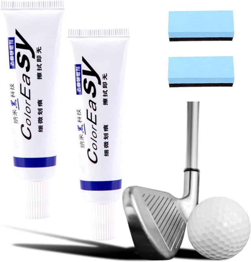 woobles Instant Golf Club Scratch Remover,Effectively Remove Scratch from Golf Club,Golf Club Cleaner, Golf Clubs Renovate Kit,Golf Club Cleaning Agent with Sponge - Image 1