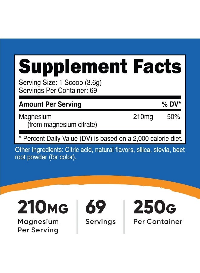 Nutricost Magnesium Citrate Powder Pink Lemonade, 250 Grams - Image 3