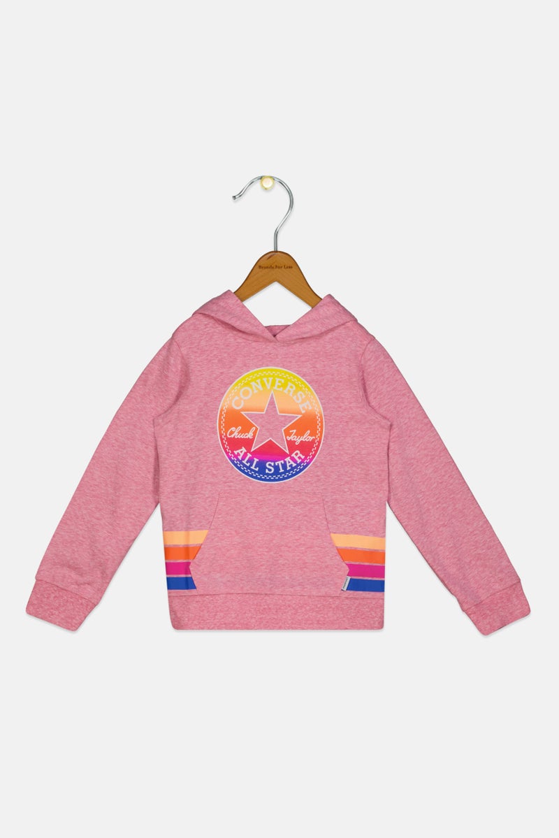Converse x All Star Toddlers Girl Long Sleeve Sweater, Pink - Image 1