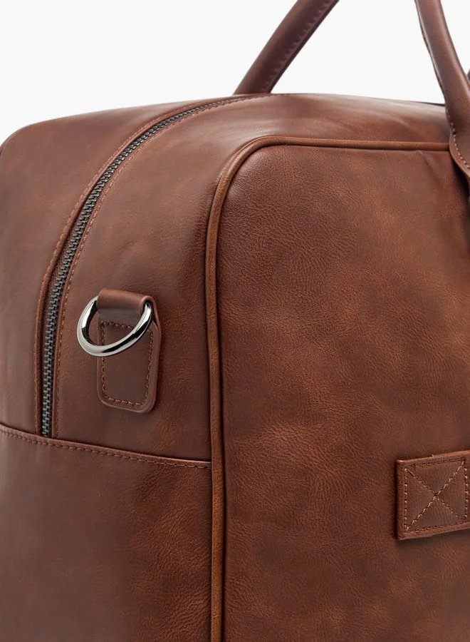 DUCHINI Men Solid Duffle Bag with Detachable Strap and Zip Closure