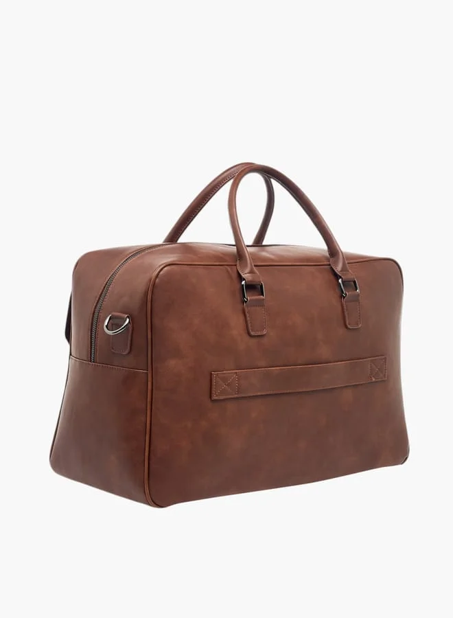 DUCHINI Men Solid Duffle Bag with Detachable Strap and Zip Closure