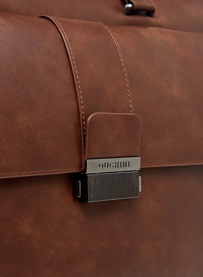 DUCHINI Men Solid Duffle Bag with Detachable Strap and Zip Closure