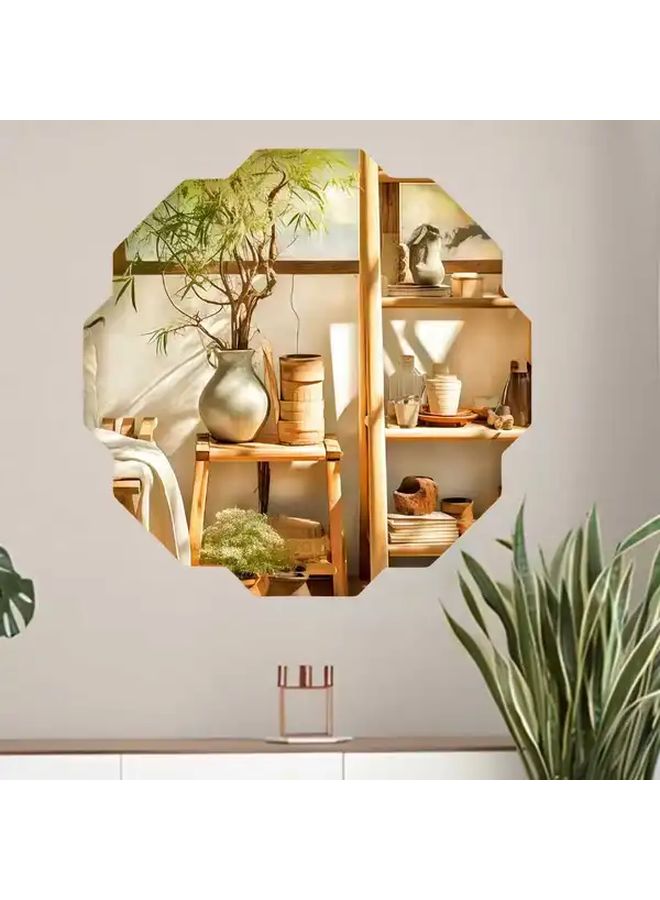 1pc Minimalist Rectangular Acrylic Wall Mirror Modern Art Decor For Bathroom Living Room - Image 1