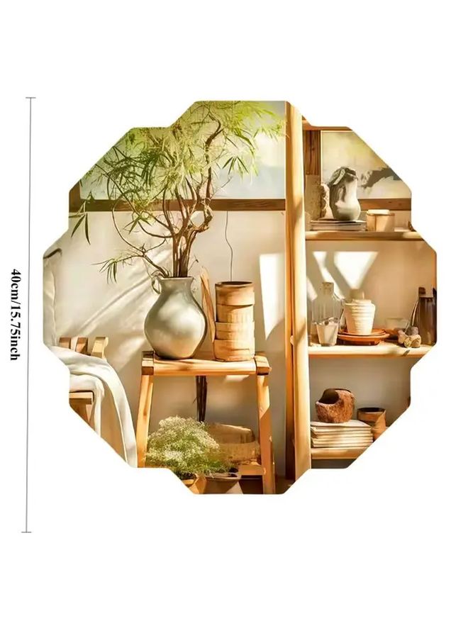 1pc Minimalist Rectangular Acrylic Wall Mirror Modern Art Decor For Bathroom Living Room - Image 3