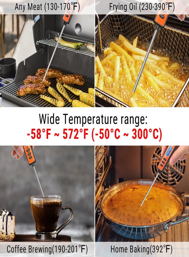 ThermoPro TP01A Digital Meat Thermometer for Cooking Candle Liquid Deep Frying Oil Candy, Kitchen Food Instant Read Thermometer with Super Long Probe, Backlit, Lock Function - Image 5