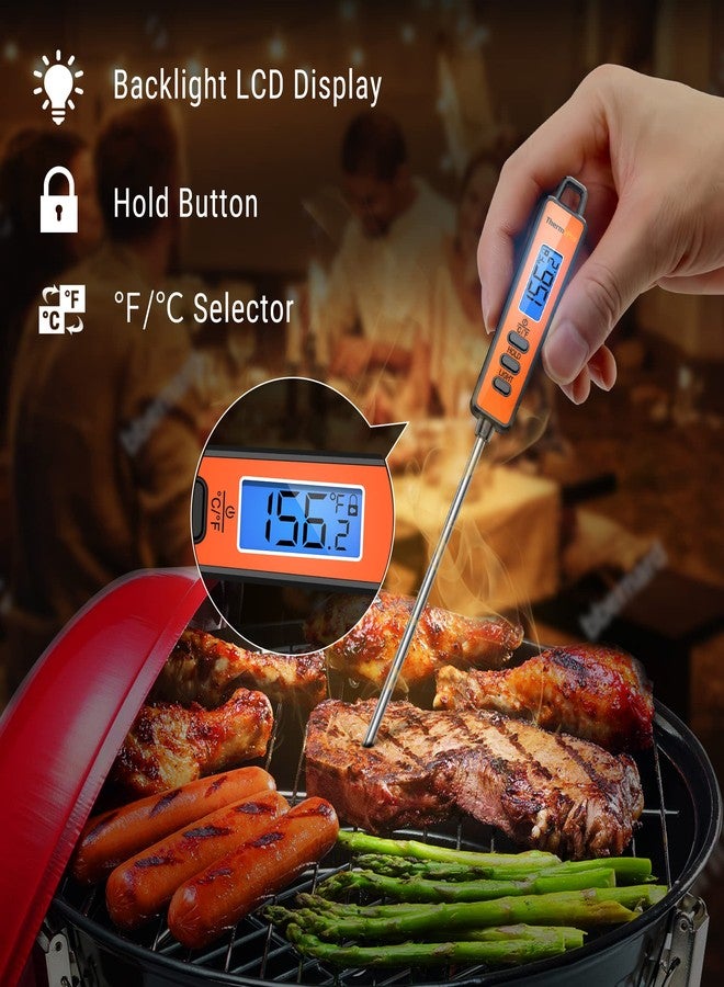 ThermoPro TP01A Digital Meat Thermometer for Cooking Candle Liquid Deep Frying Oil Candy, Kitchen Food Instant Read Thermometer with Super Long Probe, Backlit, Lock Function - Image 4