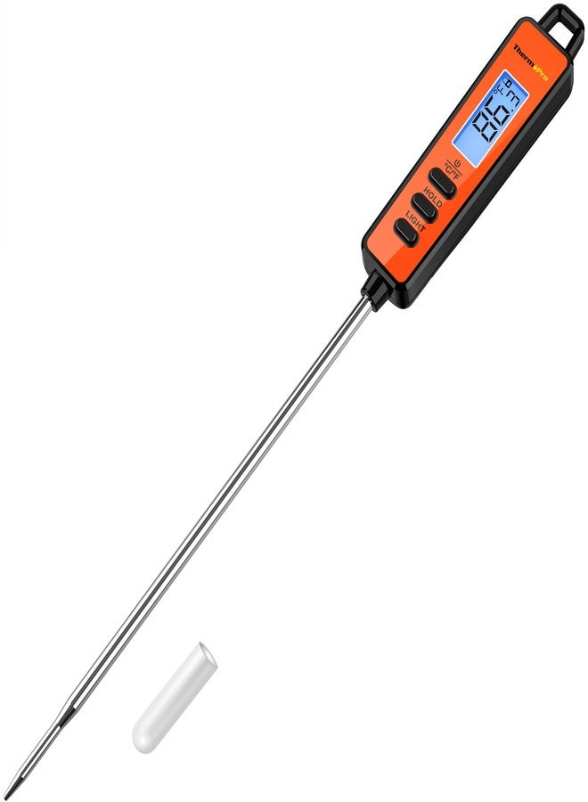 ThermoPro TP01A Digital Meat Thermometer for Cooking Candle Liquid Deep Frying Oil Candy, Kitchen Food Instant Read Thermometer with Super Long Probe, Backlit, Lock Function - Image 1