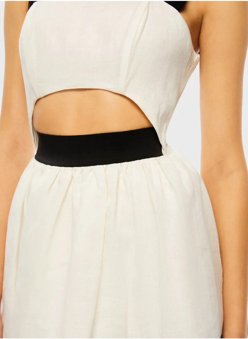 نوكتورن Cut Out In Contrast Detail Dress