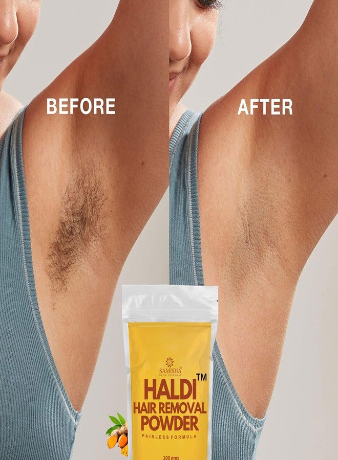 ساميشا بودرة ساميشا الشمعية للنساء - بودرة الكركم لإزالة الشعر | بودرة شمعية لكامل الجسم في 5 دقائق للرجال والنساء لجميع أنواع البشرة | بودرة شمعية للوجه بالكركم، بودرة لإزالة الشعر - Image 2