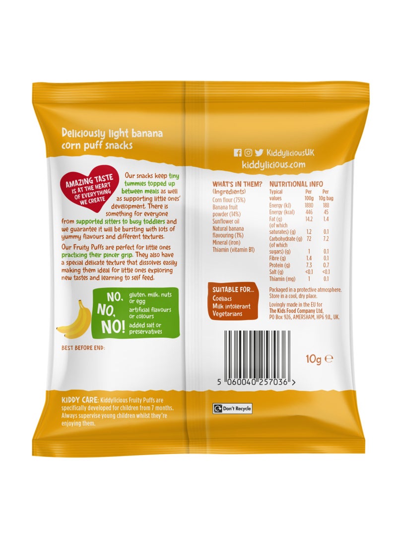 Kiddylicious Crumb Free Banana Fruity Puffs Kids Snack - Image 3