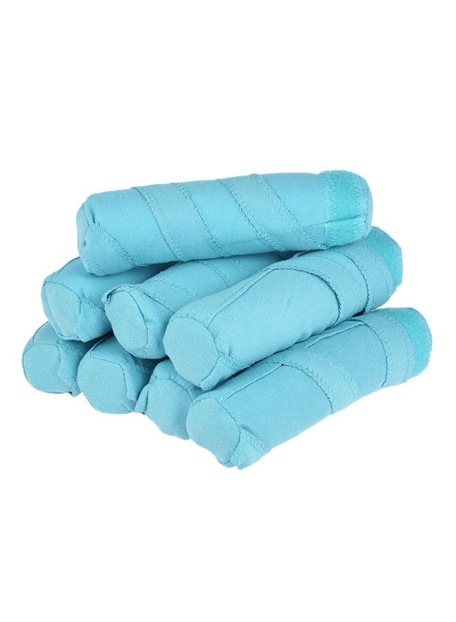 Generic 8 Pcs Heatless Hair Curler，Lazy Hair Curler，Curling Set for Sleep in Overnight，Sponge Hair Roll，Cylindrical Tie Hair Roll，Fluffy Styling Roll,Shaping Roll,Blue  - Image 2