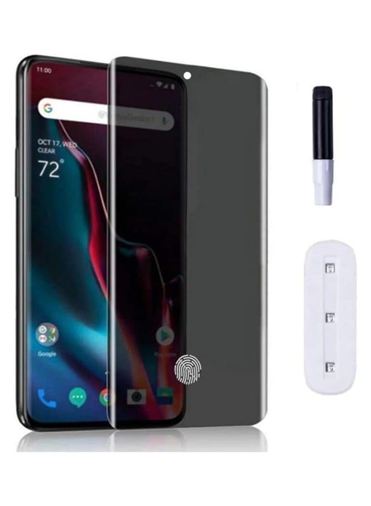 Tempered Glass | Curved UV Privacy Screen Protector Guard for Samsung Galaxy S24 Plus | Full Screen Coverage/Anti Spy/HD/Easy Application | Fingerprint Working/9H Hardness - Image 1